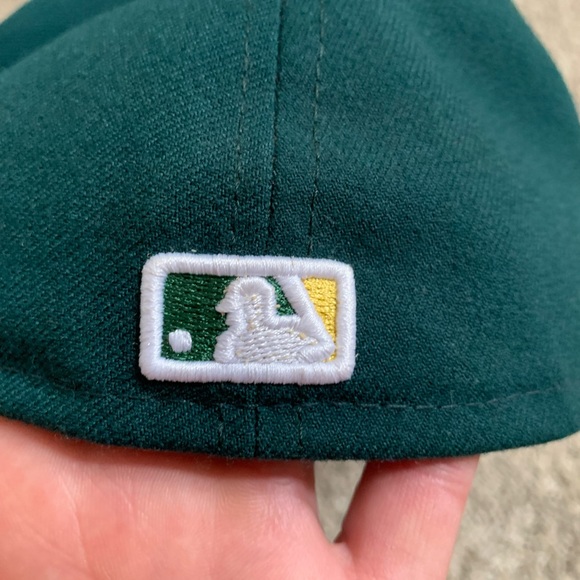 Oakland A’s MLB brand Men’s Hat green/ yellow 7 7/8 - Picture 2 of 4